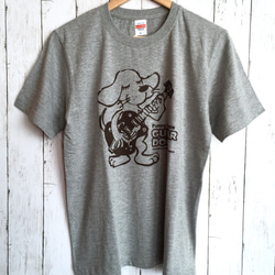 ギター 犬『guitar dogg』Tシャツ・ブラウン・ギフト ビーグル 4枚目の画像