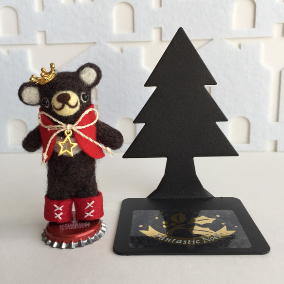クリスマス《kumawn/クマウン》Xmas バージョン・BOX ラッピング・メッセージカード付き・可愛い・くま・サンタ 2枚目の画像