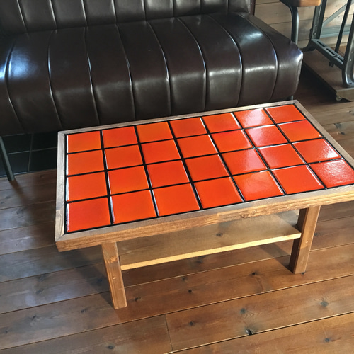 カラフルタイルのローテーブル メキシコタイルテーブル ローテーブル カフェテーブル - 806BASE