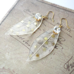 雪の葉 ピアス ピアス（フック・チェーン） みこ吉 通販 8212356