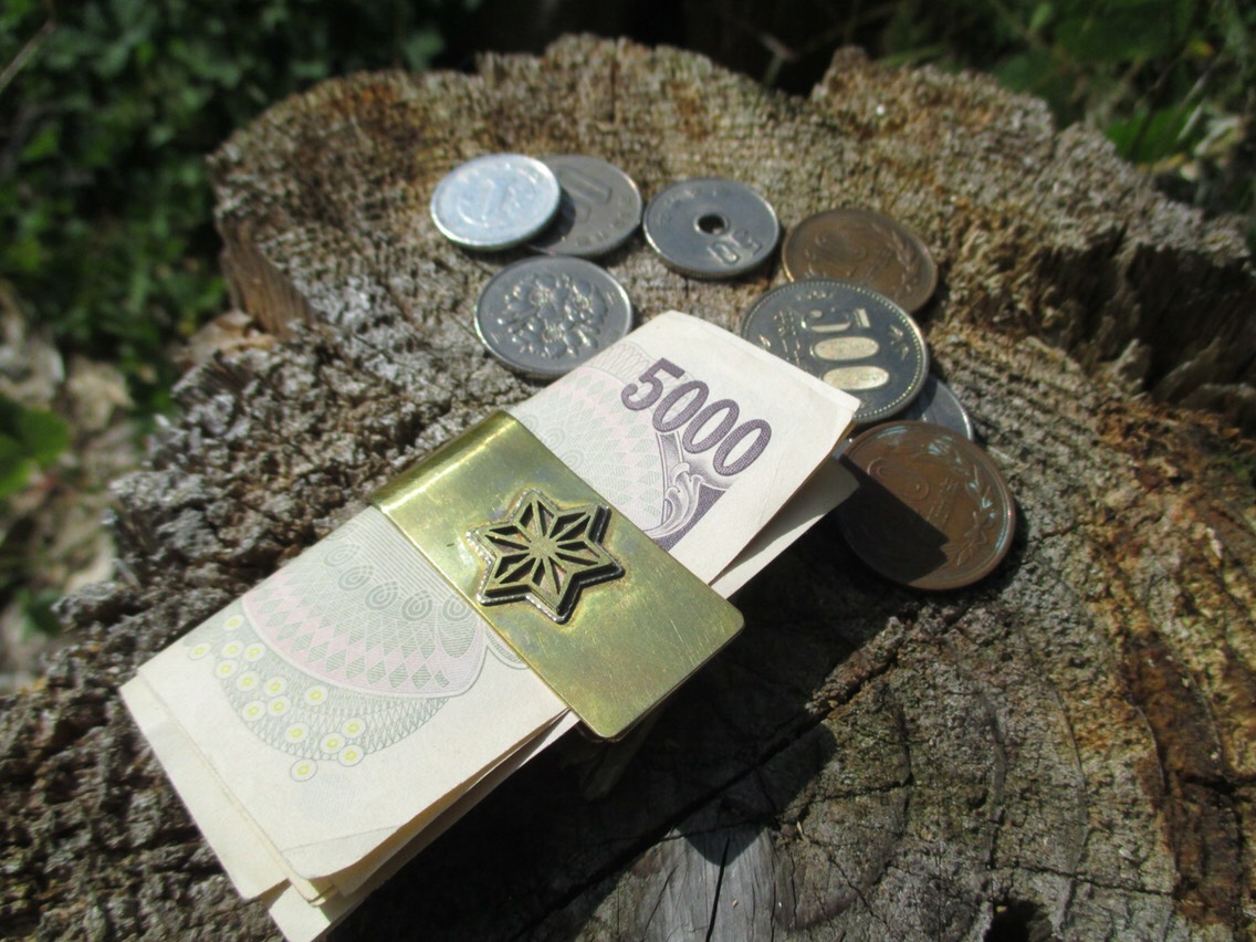 麻紋様 マネークリップ Sサイズ [ 真鍮 ＆ SV ]