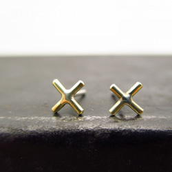 X Peque x耳環[黃銅黃銅]雙耳套 第3張的照片