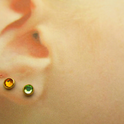 施華洛世奇一隻耳環五彩的顏色[黃銅]一隻耳朵 第3張的照片