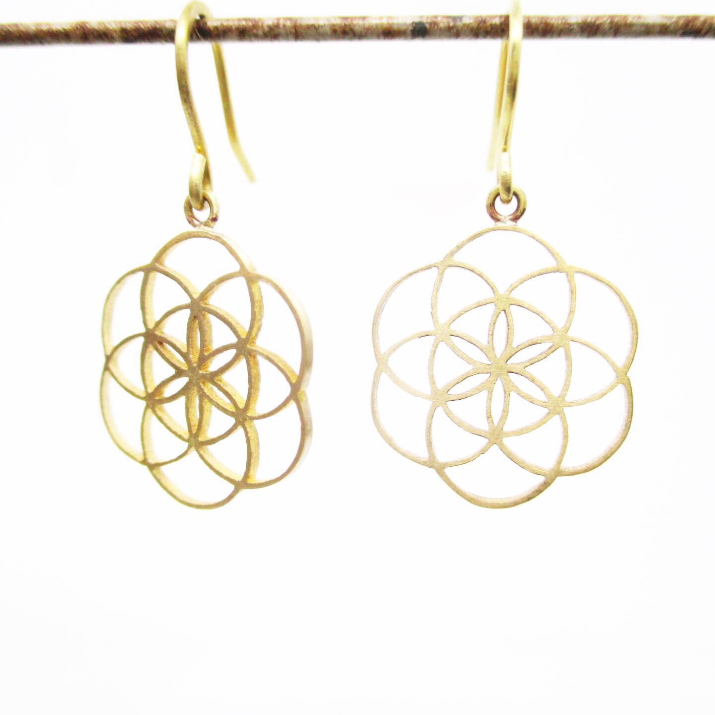 シードオブライフ フックピアス [真鍮 ] ✼新作✼ 両耳セット