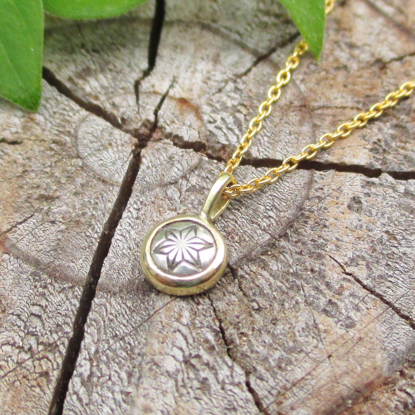 麻紋様 ネックレス [SV&真鍮] ［14kgf］