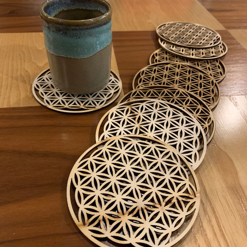 フラワーオブライフ コースター カトラリー tantrism_Y 通販 12768237