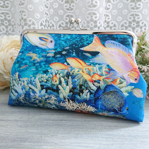 【ハンドメイド】がま口バッグ　海底の世界 #429 ハンドメイド】がま口バッグ 海底の世界 #655｜Yahoo!フリマ（旧PayPay