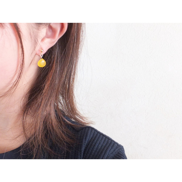 yellow jade short [イヤリング/ピアス] 4枚目の画像