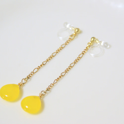 yellow jade long [イヤリング/ピアス] 2枚目の画像