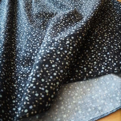 小花柄ギャザースカート　フレアスカート　フリーサイズ　ブラック　綿100 7枚目の画像