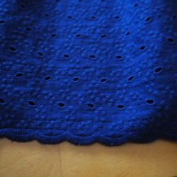 送料無料☆ラスト！スカラップレース刺繍が素敵なダブルガーゼのギャザースカート　フリーサイズ 4枚目の画像