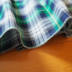 シンプルギャザースカート　フリーサイズ　グリーンチェック 6枚目の画像