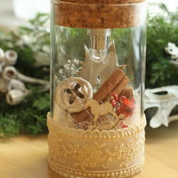 【クリスマス限定2個セット】boca~ドライフラワーのボトルランプ～ 7枚目の画像