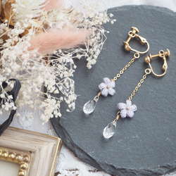 【試着のみ未使用】Rene♡ルネ　フラワーピアス　パール×スワロフスキー　現行品 1_6d4faedf20c72f365e7c7b872c4f