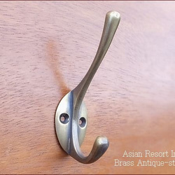 真鍮製 アンティーク風 壁掛け フック レトロ調 鍵 帽子 タオル