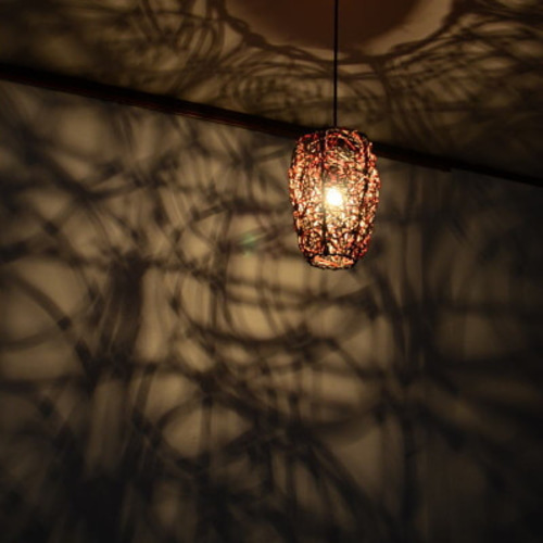 吊り下げ照明 ペンダントランプ 間接照明 ラタン 籐 自然素材 ミックス