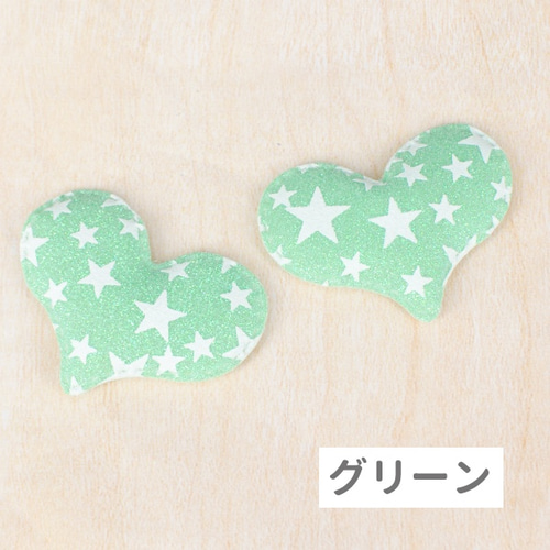 ハート型 クッションパーツ 4色 各2個 計8個 pt-1357 デコパーツ