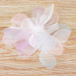 お花 フラワー オーガンジー モチーフ 3個セット【C】ハンドメイド 手芸材料 素材 pt-1317 3枚目の画像