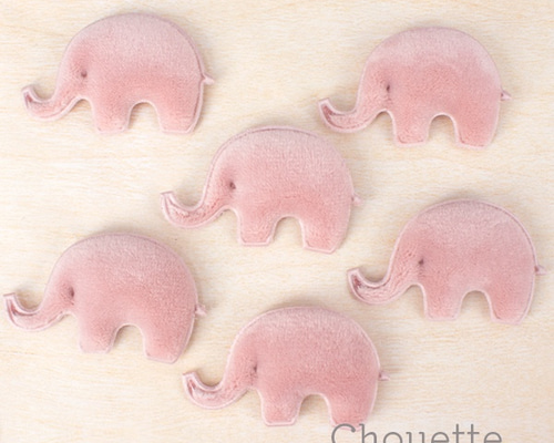 ぞうさんのクッション ぞうさん クッションパーツ モチーフ 6個【ピンク】pt-1574 その他素材