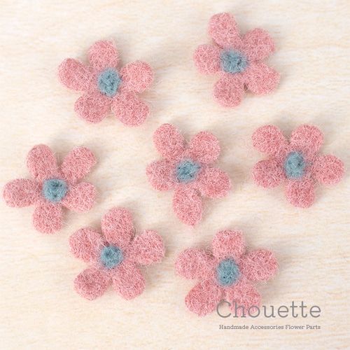 ミニフラワー 花 フェルト 7個【ピンク】pt-1578 その他素材 シュエット 通販 11849200｜Creema(クリーマ) pin-0770 ラペルピンピンズ フラワー フェルト 花びらk