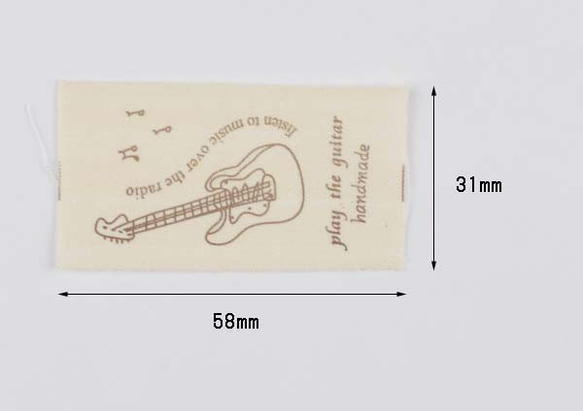 コットンタグテープ/パーツ/ 20枚セット ミュージック  pt-141016-7　 2枚目の画像