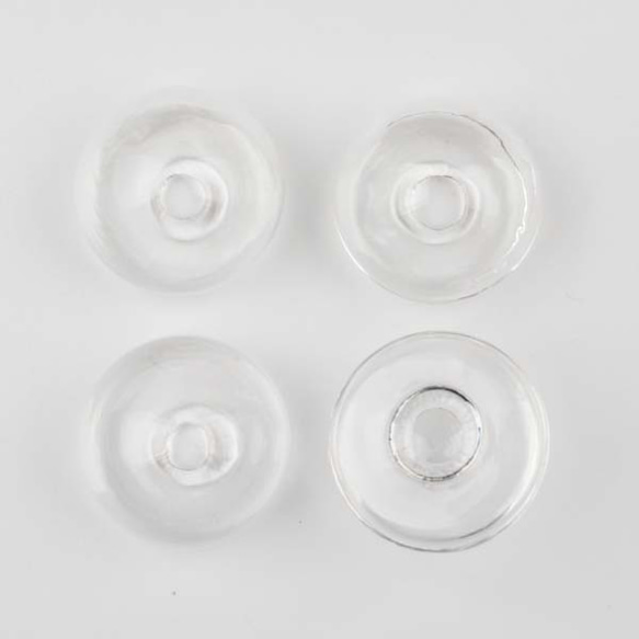 【値下げ】高品質ガラスドーム 半円型 4個 pt-150930-7　 1枚目の画像
