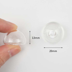 【値下げ】高品質ガラスドーム 半円型 4個 pt-150930-7　 2枚目の画像