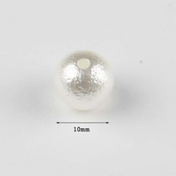 ビーズ コットンパール風ビーズ (キスカ色)10mm 素材 材料 約80個 pt-150909-1　 2枚目の画像