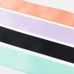 高品質両面サテンリボン25ｍｍ　3.5ｍカット　アイボリーpt-151020-6 　＃810　 2枚目の画像