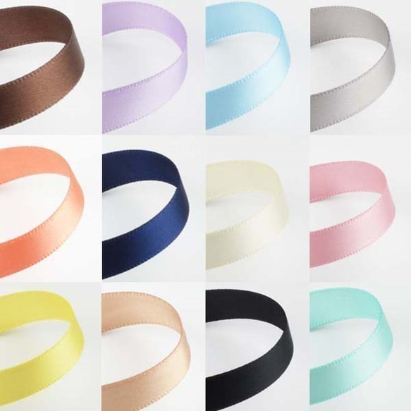 高品質両面サテンリボン25ｍｍ　3.5ｍカット　アイボリーpt-151020-6 　＃810　 3枚目の画像