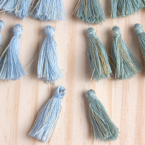 ミニミニタッセル/ラメ入り/2色 16個 #7/pt-151028-5 チャーム