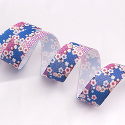 確認ヘアゴムリボン1177和柄紫藍花