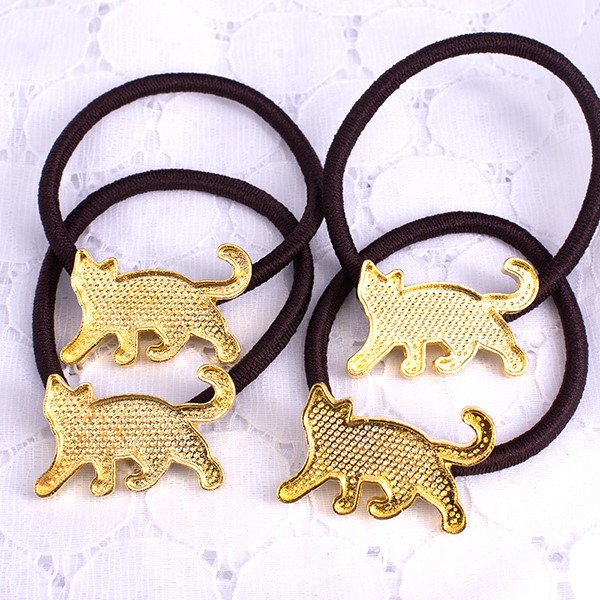 レジン 猫 ヘアゴム ブローチ ポニーフック No.180 レジン 猫 ヘアゴム