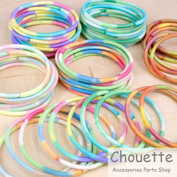 ヘアゴム リングゴム 段染め カラフル 5色 選べる 6本セット【大