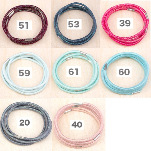 ヘアゴム リングゴム 金具あり ラメ 選べる50本セット！【細】 s-0083