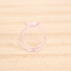NEW】子供用プラスチック指輪土台パーツ約75個【クリアミックス】 pt-1077 5枚目の画像