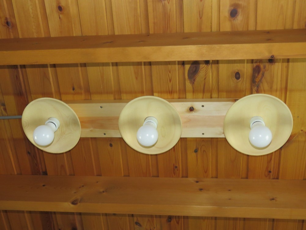 直付け3連灯　照明器具 注文製作品