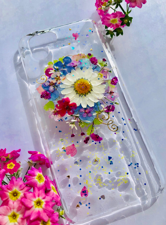 【全機種対応】押し花iPhoneケース 《ブーケ》 7枚目の画像