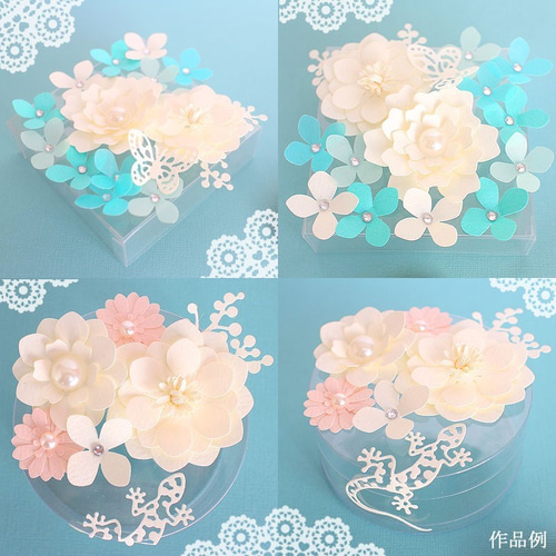 立体花シール24ピースセット＊ 花の森 ウエディング・寄せ書き・カード