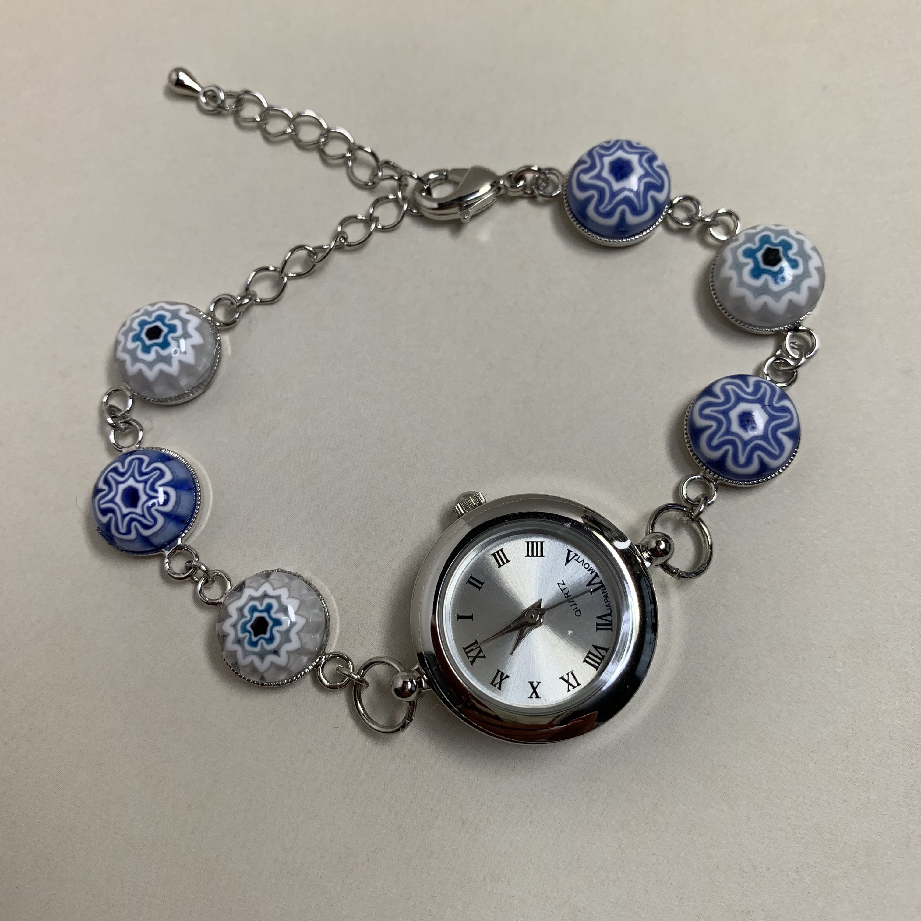 ベネチアンガラス　ミルフィオリ ブレスウォッチ