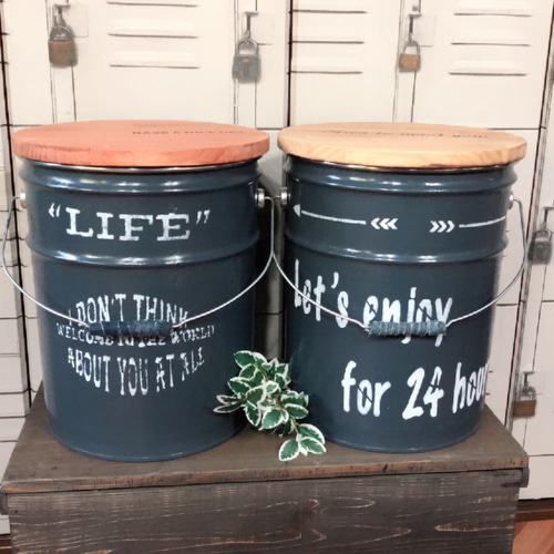 ミキハウス ダブルB 非売品 ペール缶 スツール缶 椅子 収納 インテリア