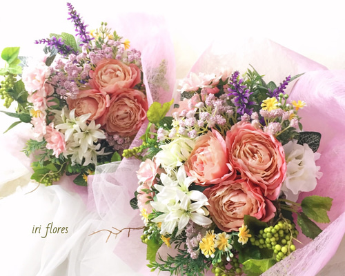 アーティフィシャルフラワー 造花 プレゼントに♡ 花束 造花 アーティフィシャルフラワー ギフト プレゼント 枯れ