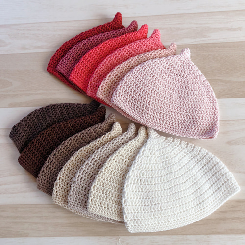 コットンどんぐり帽子♪大人サイズ ニット帽・ビーニー yaya 通販  