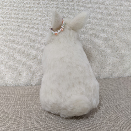 うさぎ 羊毛フェルト ネザーランドドワーフ ミニうさぎ 白 白