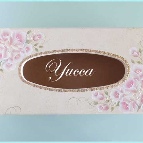 再販】 薔薇のティッシュボックス トールペイント その他雑貨 yucca