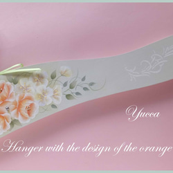 オレンジ薔薇ハンガー トールペイント その他雑貨 yucca-mery 通販