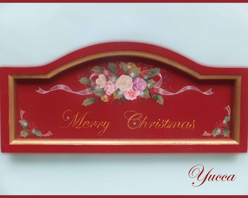 クリスマスローズフレーム 2017（トールペイント） タペストリー