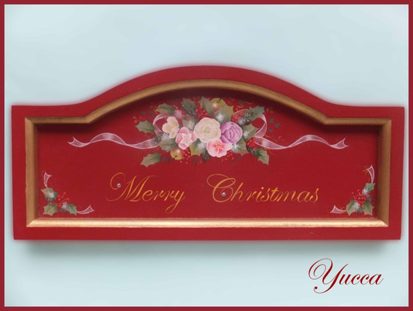 クリスマスローズフレーム 2017（トールペイント） タペストリー