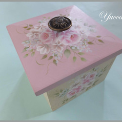 薔薇のコースター 6枚セット（ケース付き）トールペイント コースター