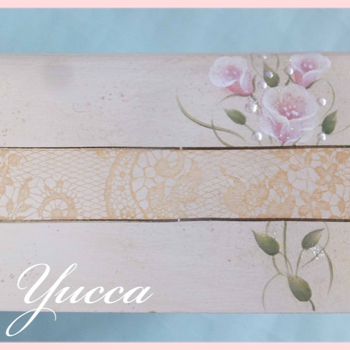 薔薇のティッシュボックス トールペイント その他インテリア雑貨 yucca